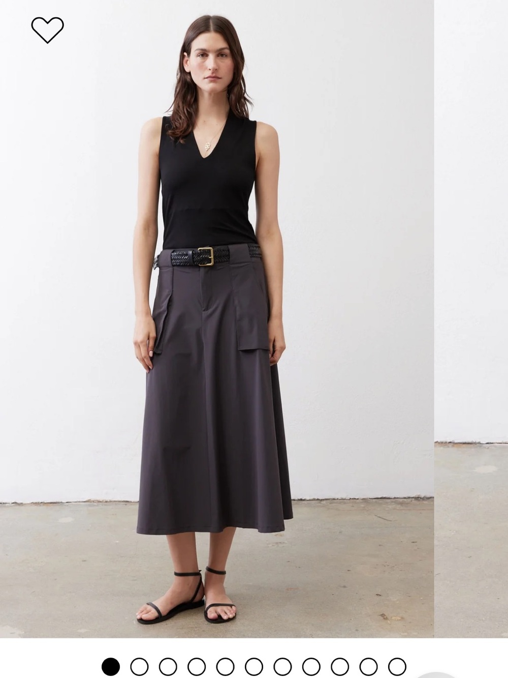 NWT Ruti Utility Skirt, gray, S
